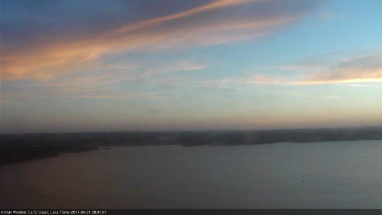 Lake Travis webcam, June 21, 2017 7:50 PM CT