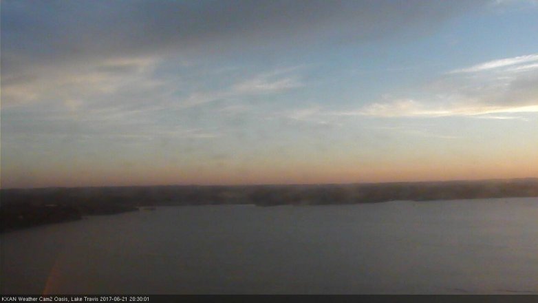 Lake Travis webcam, June 21, 2017 8:00 PM CT