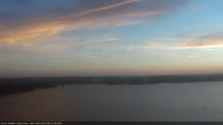Lake Travis webcam, June 21, 2017 8:10 PM CT