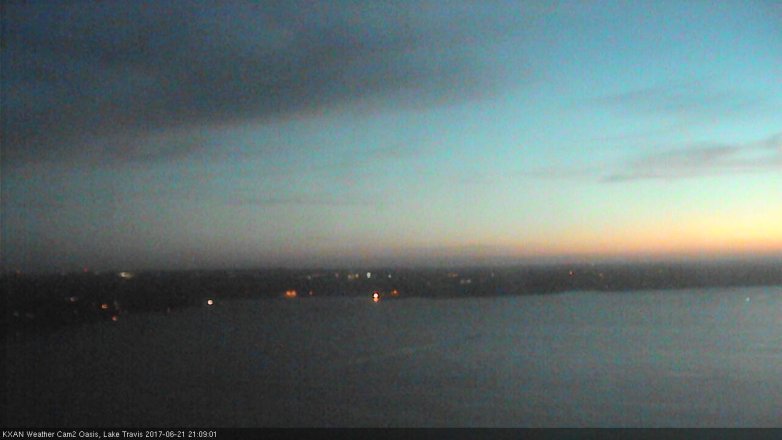 Lake Travis webcam, June 21, 2017 8:15 PM CT