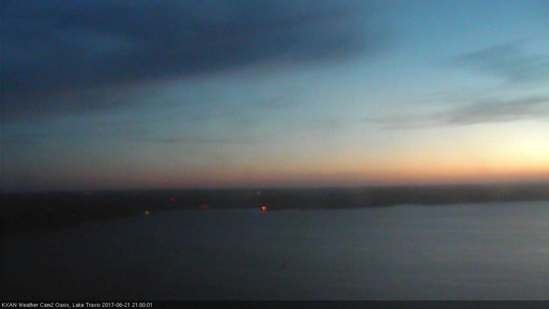 Lake Travis webcam, June 21, 2017 8:20 PM CT
