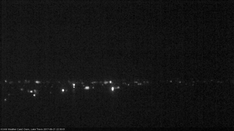 Lake Travis webcam, June 21, 2017 9:40 PM CT