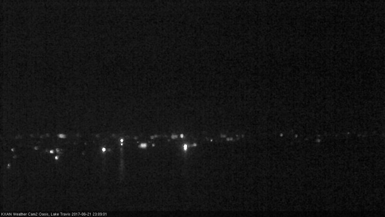 Lake Travis webcam, June 21, 2017 10:15 PM CT