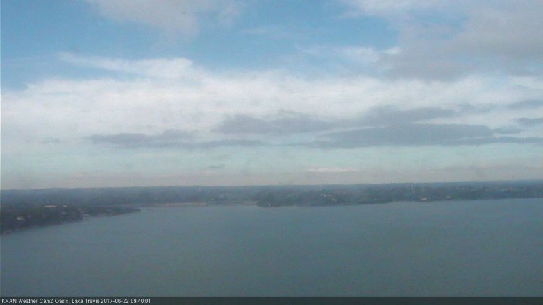 Lake Travis webcam, June 22, 2017 9:00 AM CT