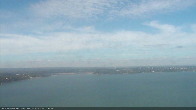 Lake Travis webcam, June 22, 2017 9:35 AM CT
