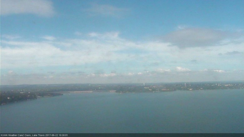 Lake Travis webcam, June 22, 2017 9:55 AM CT
