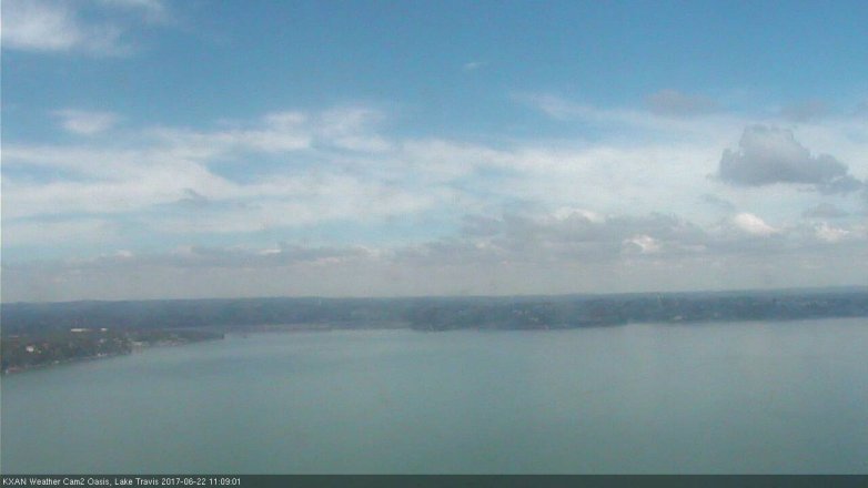 Lake Travis webcam, June 22, 2017 10:15 AM CT