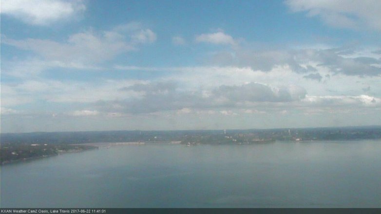 Lake Travis webcam, June 22, 2017 10:55 AM CT