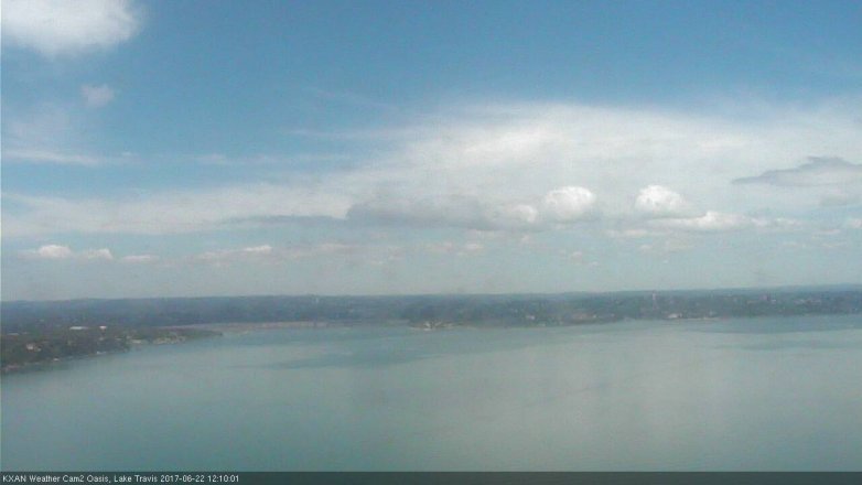 Lake Travis webcam, June 22, 2017 11:40 AM CT