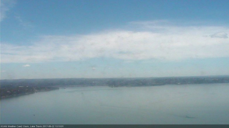 Lake Travis webcam, June 22, 2017 12:30 PM CT