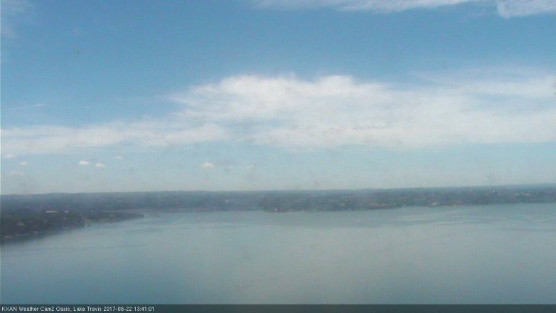 Lake Travis webcam, June 22, 2017 1:10 PM CT