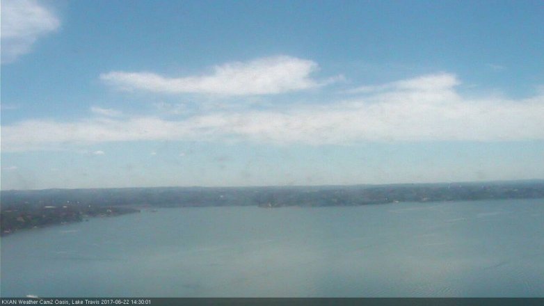 Lake Travis webcam, June 22, 2017 1:35 PM CT