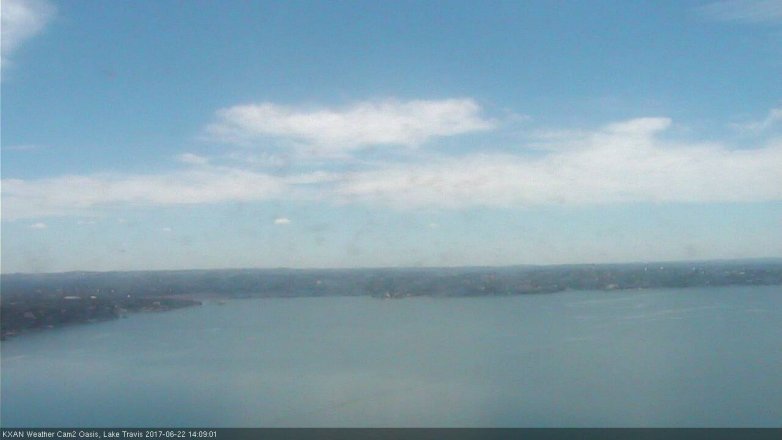 Lake Travis webcam, June 22, 2017 1:40 PM CT