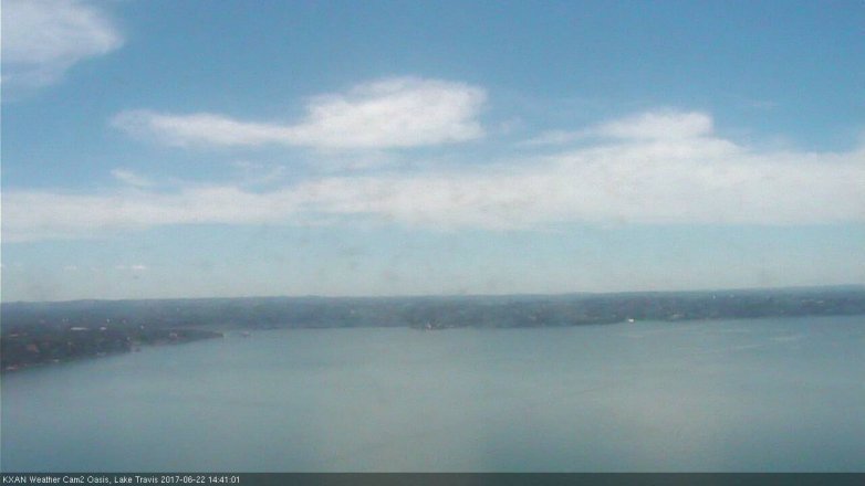 Lake Travis webcam, June 22, 2017 1:45 PM CT