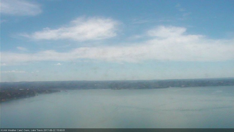 Lake Travis webcam, June 22, 2017 2:05 PM CT