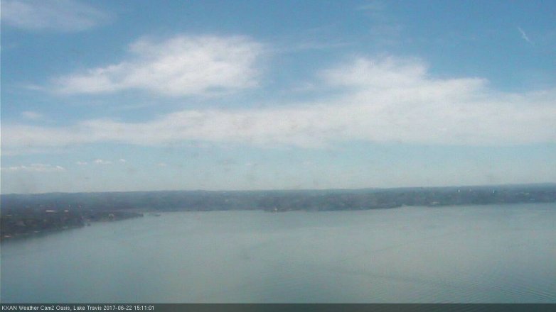 Lake Travis webcam, June 22, 2017 2:40 PM CT
