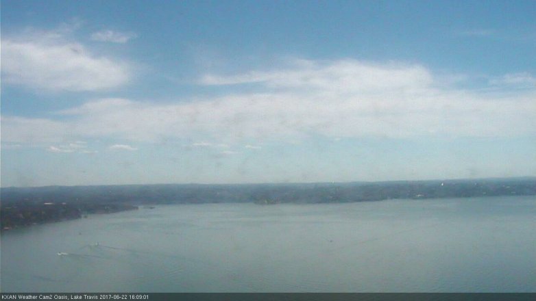Lake Travis webcam, June 22, 2017 3:15 PM CT