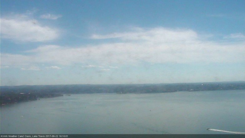 Lake Travis webcam, June 22, 2017 3:20 PM CT