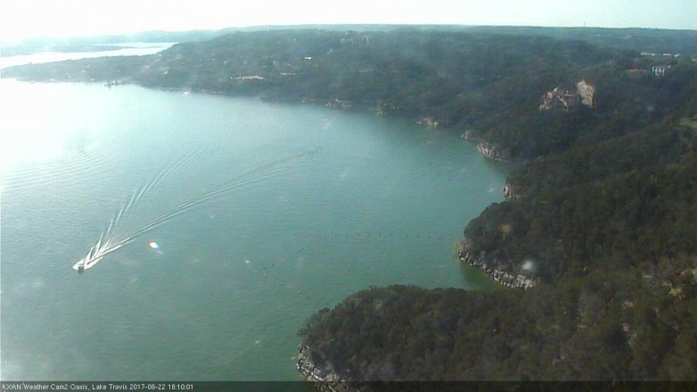 Lake Travis webcam, June 22, 2017 5:20 PM CT