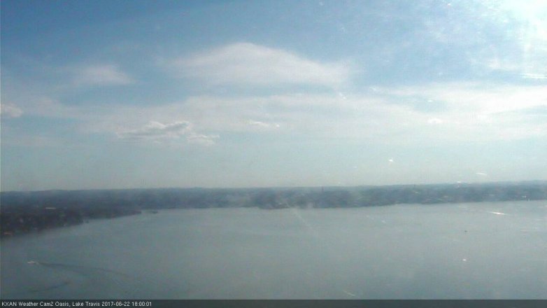 Lake Travis webcam, June 22, 2017 5:30 PM CT