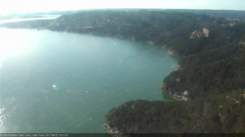 Lake Travis webcam, June 22, 2017 5:35 PM CT