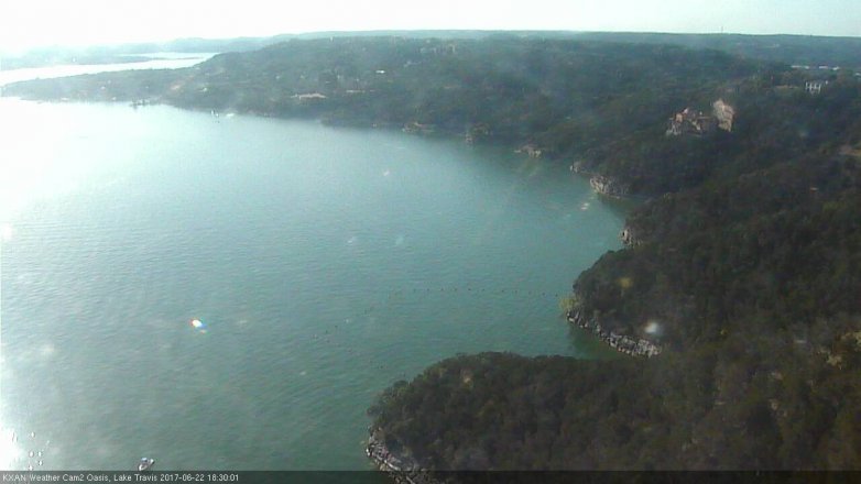 Lake Travis webcam, June 22, 2017 5:55 PM CT