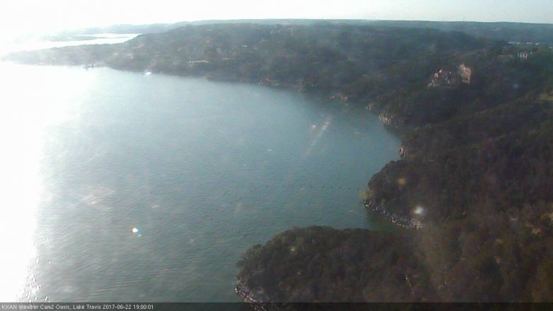 Lake Travis webcam, June 22, 2017 6:30 PM CT