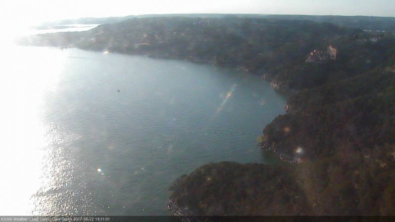 Lake Travis webcam, June 22, 2017 6:35 PM CT