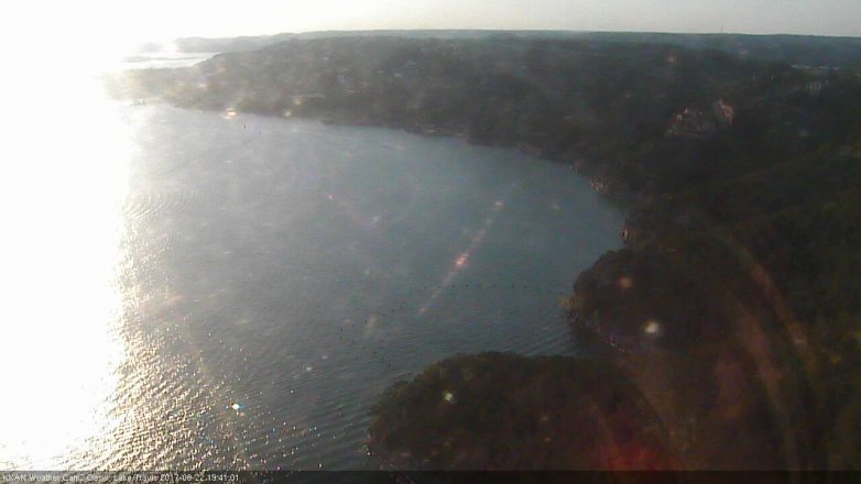 Lake Travis webcam, June 22, 2017 6:45 PM CT