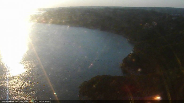 Lake Travis webcam, June 22, 2017 7:15 PM CT