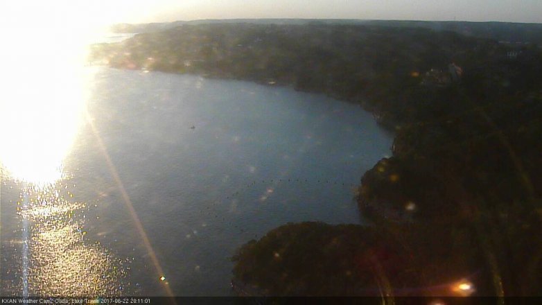 Lake Travis webcam, June 22, 2017 7:40 PM CT