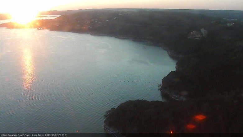 Lake Travis webcam, June 22, 2017 7:45 PM CT