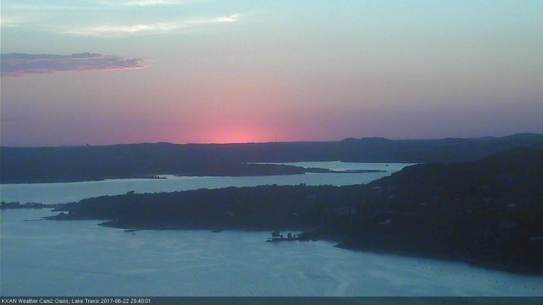 Lake Travis webcam, June 22, 2017 8:00 PM CT