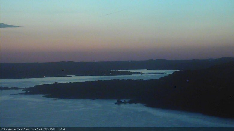 Lake Travis webcam, June 22, 2017 8:05 PM CT