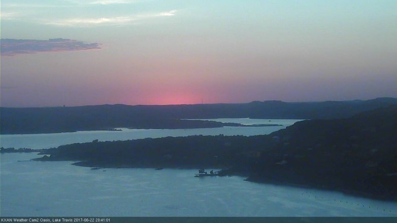 Lake Travis webcam, June 22, 2017 8:10 PM CT
