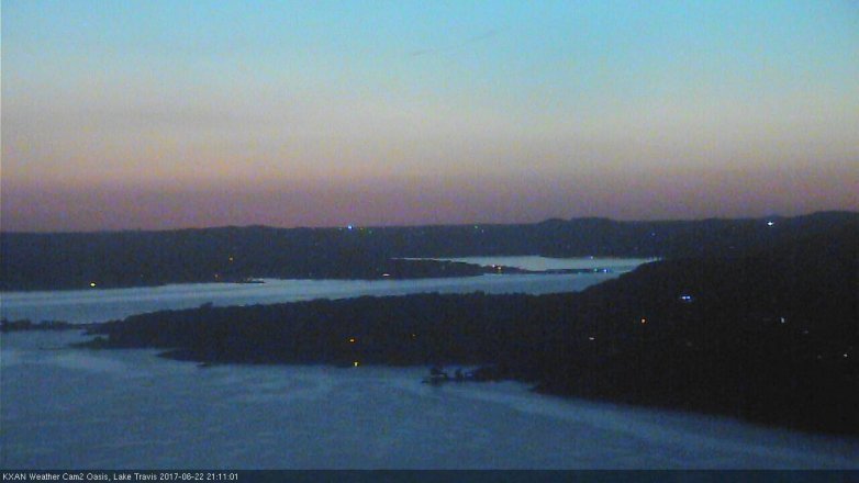 Lake Travis webcam, June 22, 2017 8:20 PM CT