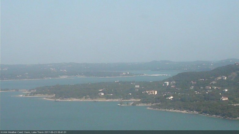 Lake Travis webcam, June 23, 2017 9:00 AM CT