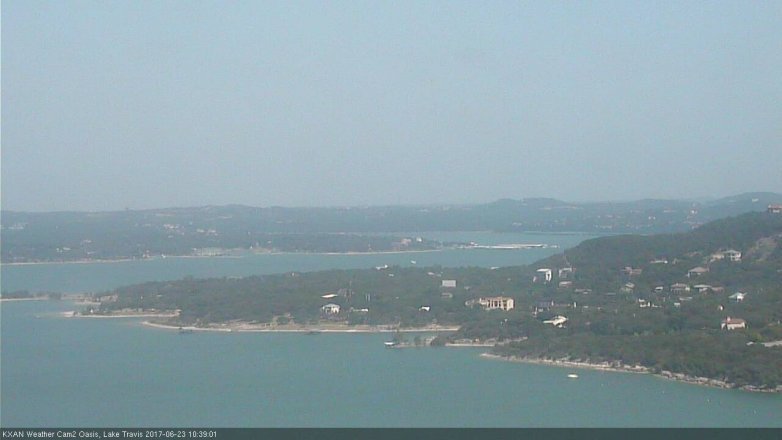 Lake Travis webcam, June 23, 2017 9:50 AM CT