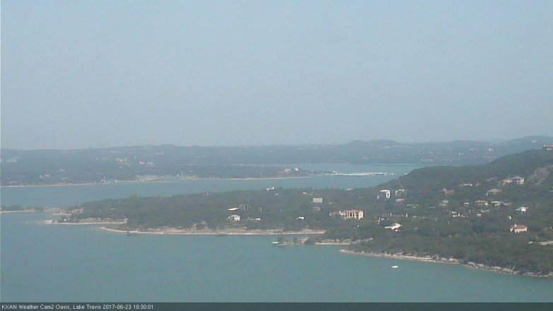Lake Travis webcam, June 23, 2017 9:55 AM CT