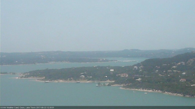 Lake Travis webcam, June 23, 2017 11:45 AM CT