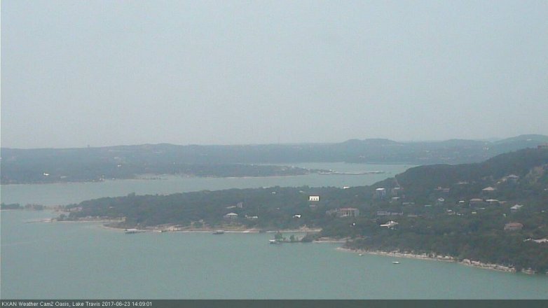 Lake Travis webcam, June 23, 2017 1:30 PM CT