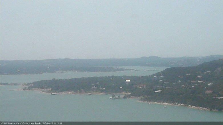 Lake Travis webcam, June 23, 2017 1:40 PM CT