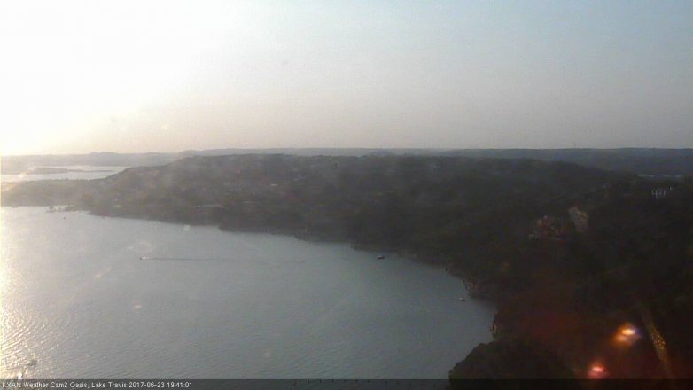 Lake Travis webcam, June 23, 2017 7:10 PM CT