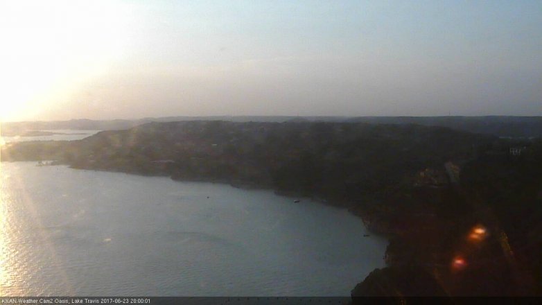 Lake Travis webcam, June 23, 2017 7:30 PM CT