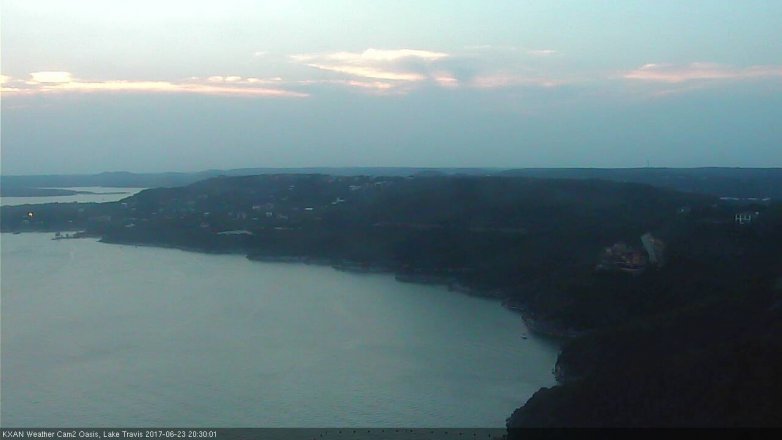 Lake Travis webcam, June 23, 2017 7:45 PM CT