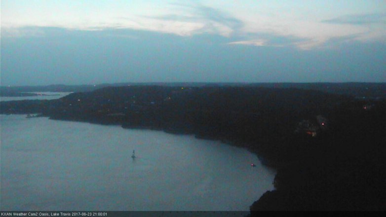 Lake Travis webcam, June 23, 2017 8:15 PM CT