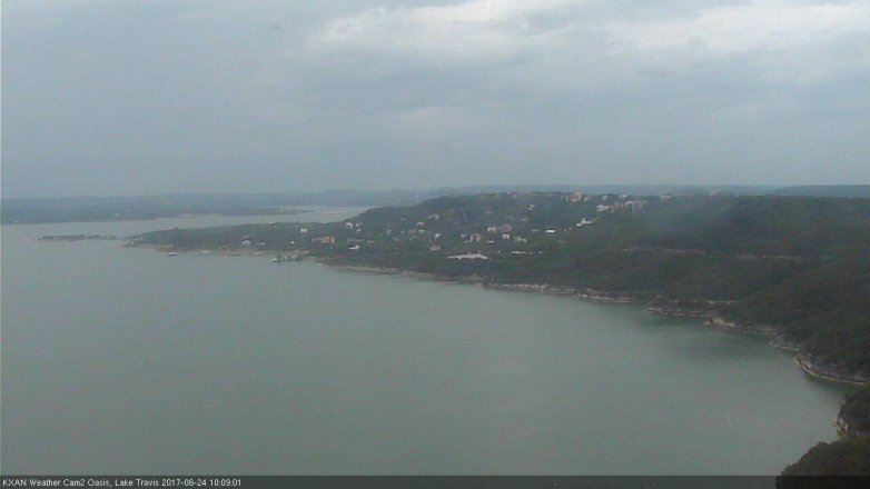 Lake Travis webcam, June 24, 2017 9:40 AM CT