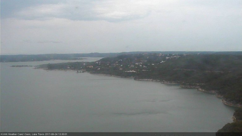 Lake Travis webcam, June 24, 2017 1:00 PM CT