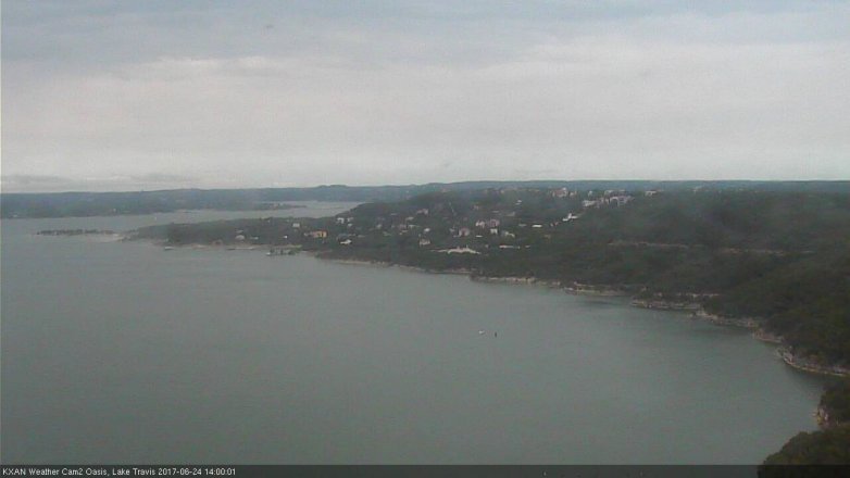 Lake Travis webcam, June 24, 2017 1:25 PM CT