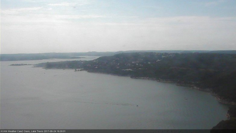 Lake Travis webcam, June 24, 2017 3:45 PM CT